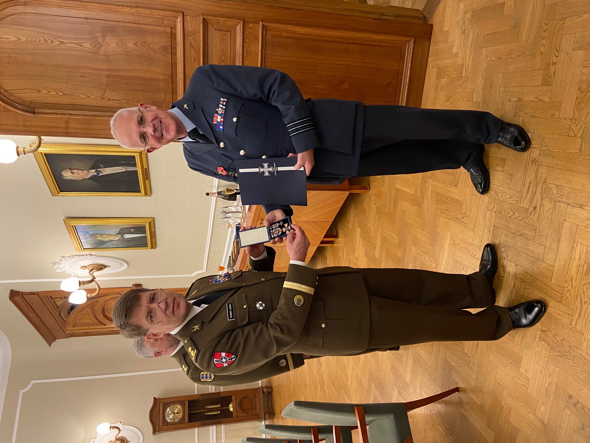 Wing Commander Graham Banks, an RAF Reservist from Number 4626 Squadron, has received a prestigious award for his work with the Estonian military